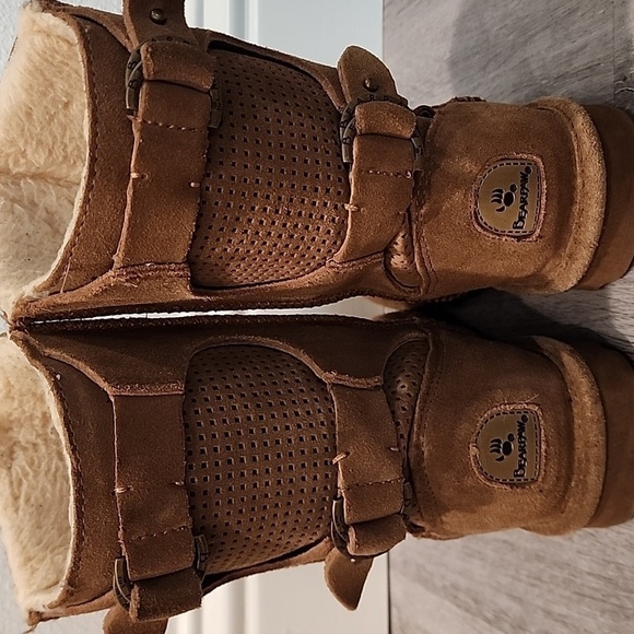 BearPaw Clara Hickory Suede Sherling Boots - Picture 2 of 11